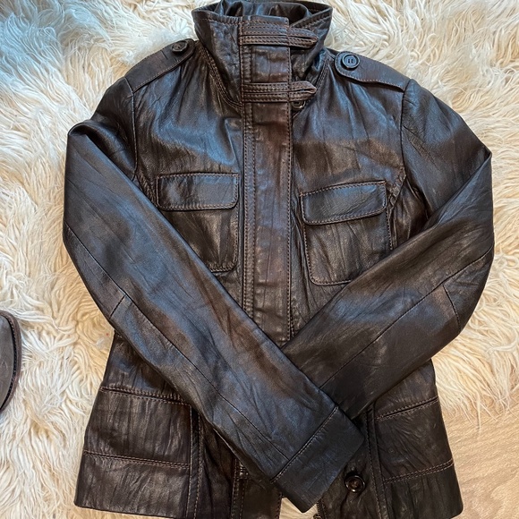 Danier Leather Brown Leather Jacket - Picture 5 of 6